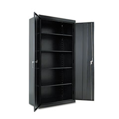 Assembled 72&quot; High Storage
Cabinet, w/ Adjustable
Shelves, 36w x 18d, Black -
CABINET,36X18,72&quot;H,BK