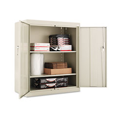 Assembled 42&quot; High Storage
Cabinet, w/ Adjustable
Shelves, 36w x 18d, Putty -
CABINET,36X18,42&quot;H,PTY