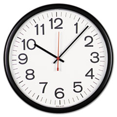 Indoor/Outdoor Clock, 13-1/2in, Black -