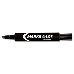 Permanent Marker, Regular Chisel Tip, Black -