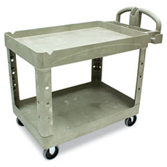 Heavy-Duty Utility Cart, 2-Shelf, 25-7/8w x 45-1/4d x