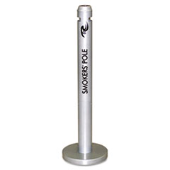 Smoker?s Pole, Round, Steel, Silver - C-SMOKERS&#39;