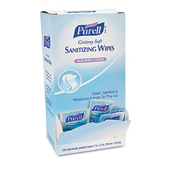 Cottony Soft Individually
Wrapped Hand Sanitizing
Wipes, 5&quot; x 7&quot;, White,
Unscented - C-PURELL HAND
SANI WIPES 120CT 12