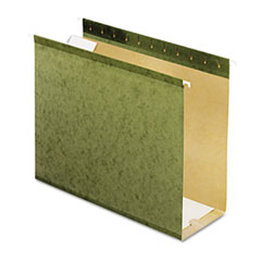 Reinforced 4&quot; Extra Capacity
Hanging Folders, Letter,
Standard Green, 25/Box -
FOLDER,BX BOTM,4CAP,25LTR