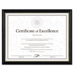 Two-Tone Document/Diploma
Frame, Wood, 8-1/2 x 11,
Black w/Gold Leaf Trim -
FRAME,DOCUMNT,8.5X11,BK