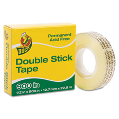 Permanent Double-Stick Tape,
1/2&quot; x 900&quot;, 1&quot; Core, Clear -
TAPE,DBL STCK 1/2X900,CLR