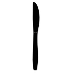 Plastic Cutlery, Mediumweight Knives, Black - C-PS MED WT
