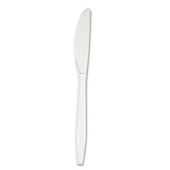 Full Length Polystyrene Cutlery, Knife, White - C-PS