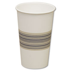 Paper Hot Cups, 16 oz, Blue/Tan - C-PPR HOT CUP 16OZ