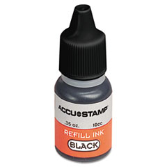 ACCU-STAMP Gel Ink Refill, Black, 0.35 oz Bottle -
