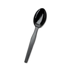 SmartStock Plastic Cutlery Refill, Spoons, Black -