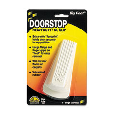 Big Foot Doorstop, No-Slip Rubber Wedge, 2-1/4w x 4-3/4d