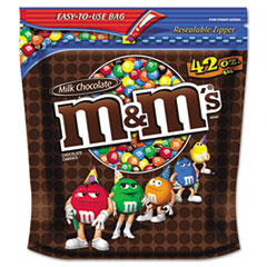 Milk Chocolate w/Candy
Coating, 42 oz Bag -
CANDY,M&amp;M,PLAIN,42OZ BAG