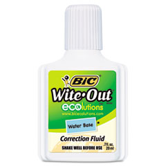 Wite-Out Water-Based
Correction Fluid, 20 ml
Bottle, White -
FLUID,CORR,WATER BASE,WHT