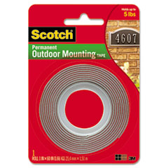 Exterior Weather-Resistant
Double-Sided Tape, 1 x 60,
Gray w/Red Liner -
TAPE,MNTNG,HVYDTY,5LBS,GY