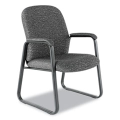 Genaro Guest Chair, Graphite Fabric, Sled Base -