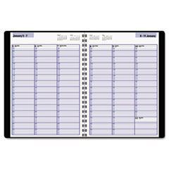 Weekly Appointment Book, 8 x 11, Black -