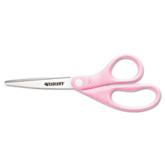 Pink Ribbon Stainless Steel Scissors with BCA Pin, 8&quot;,