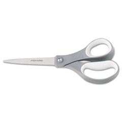 Softgrip Scissors, 8 in. Length, Straight, Stainless