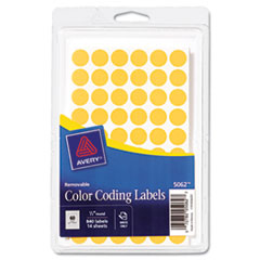 Removable Self-Adhesive
Color-Coding Labels, 1/2in
dia, Neon Orange, 840/Pack -
LABEL,.5RND,840PK,NEOR
