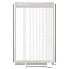In-Out Magnetic Dry Erase Board, 24x36, Silver Frame -