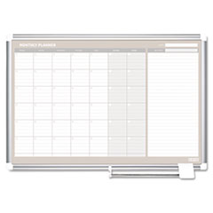 Monthly Planner, 36x24, Silver Frame - PLANNING BRD
