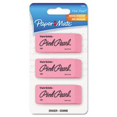 Pink Pearl Eraser, Medium, 3/Pack - ERASER,PEARL MED