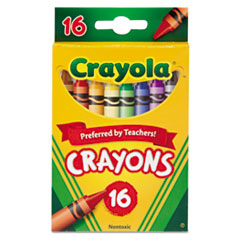 Classic Color Pack Crayons, 16 Colors/Box - CRAYON,CLSC