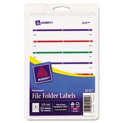 Print or Write File Folder
Labels, 11/16 x 3-7/16,
White/Assorted Bars, 252/Pack
- LABEL,FILE,FLDR,252PK,AST