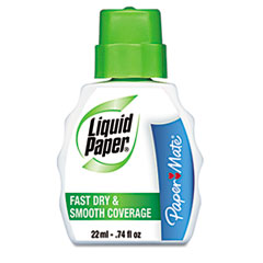 Fast Dry Correction Fluid, 22 ml Bottle, White, 12/Pack -