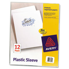 Plastic Sleeves, Letter,
Polypropylene, Clear, 12/Pack
- FOLDER,8.5X11,12/PK,CLR