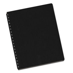 Linen Texture Binding System Covers, 11-1/4 x 8-3/4, Black