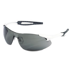 Inertia Safety Glasses, White Frame, Gray Anti-Fog Lens,
