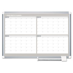 4 Month Planner, 48x36,
White/Silver -
BOARD,PLNR,4MNTH,48X36,WH