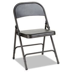 Steel Folding Chair, Graphite, 4/Carton -