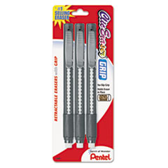 Clic Eraser Pencil-Style Grip
Eraser, Assorted, 3/Pack -
ERASER,CLIC,STICK,AST,3PK