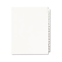 Avery-Style Legal Side Tab
Divider, Title: 1-25, Letter,
White, 1 Set -
INDEX,LTR,1/25#1-25,25WHT