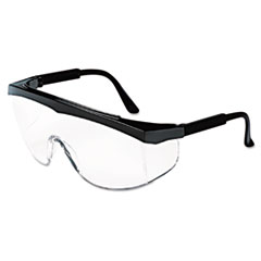 Stratos Safety Glasses, Black Frame, Clear Lens - C-STRATOS
