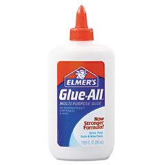Glue-All White Glue,
Repositionable, 7.625 oz -
GLUE,ALL,WHT,7-5/8OZ