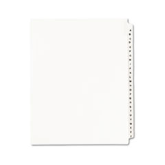 Avery-Style Legal Side Tab
Divider, Title: A-Z, Letter,
White, 1 Set - INDEX,LTR,SIDE
TAB A-ZWHT