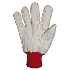 Heavy Canvas Gloves, White/Red - C-GEN PROT CANVAS