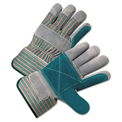 2000 Series Leather Palm Gloves, Gray/Green/Red -