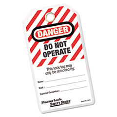 Heavy Duty Laminated Safety
Tags, Polyester Laminate,
Red/White - SFTY TAG 3IN DO
NOT OPERATE H-DTY PLAS 12