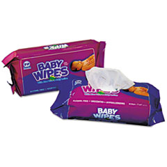 Baby Wipes Refill Pack, Unscented, White, 80/Pack -