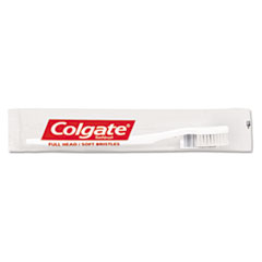 Manual Toothbrush, Soft Bristles, Plastic, White -
