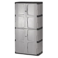 Double-Door Storage Cabinet -
Base/Top, 36w x 18d x 72h,
Gray/Black - HVY DTY FULL
DOUBLE DUTILITY CABINET