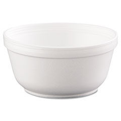 Foam Bowls, 12 Ounces, White, Round, 50/Pack - C-FOAM BWL