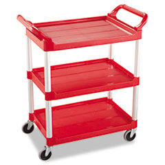 3-Shelf Service Cart, 200-lb Cap., 18 5/8w x 33 5/8d x 37