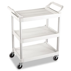 3-Shelf Service Cart, 200-lb
Cap., 18 5/8w x 33 5/8d x 37
3/4h, Off-White - UTILITY
CART, 3 SHELF,OFF WHITE