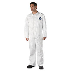 Tyvek Coveralls, Open
Wrist/Ankle, HD Polyethylene,
White, 2X-Large - C-DUPONT
TYVEK COVERALL ZIP FT SIZE 2XL